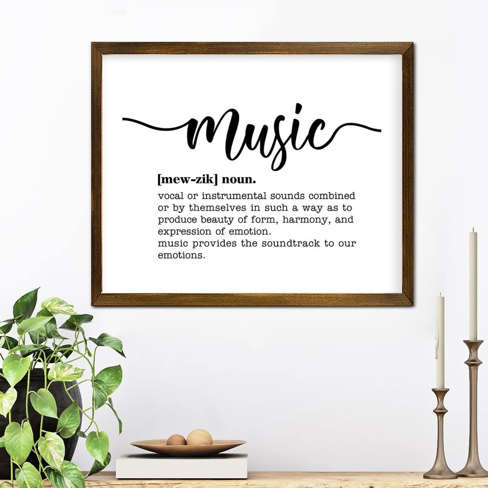 Amazon.com: Music Noun Definition Typography Art Print Frame Wall